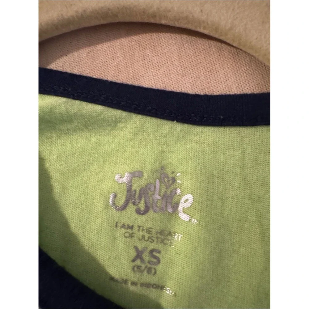 Justice Lime Green & Black Girls Active Tank and Bike Shorts Set